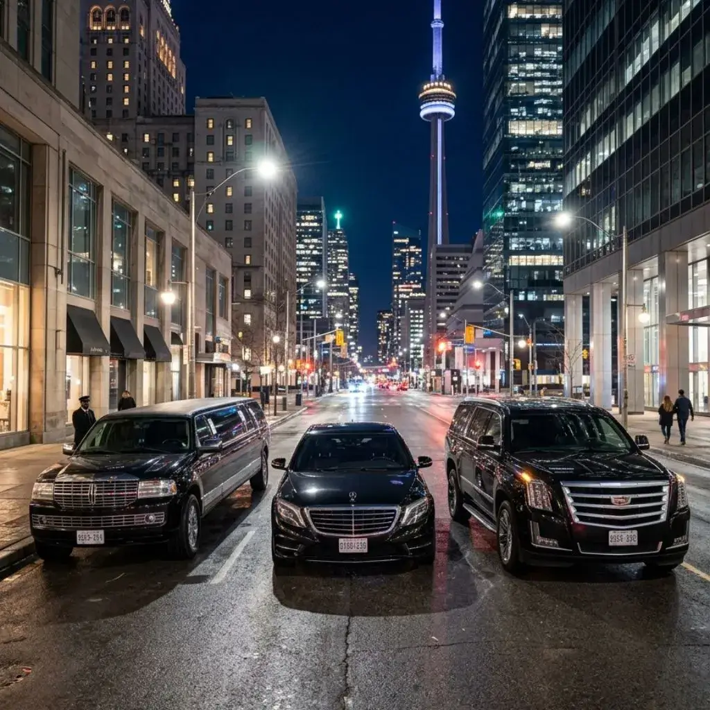 Bachelor & Bachelorette Party Limo Service in Toronto fleet with stretch limo SUV and sedan
