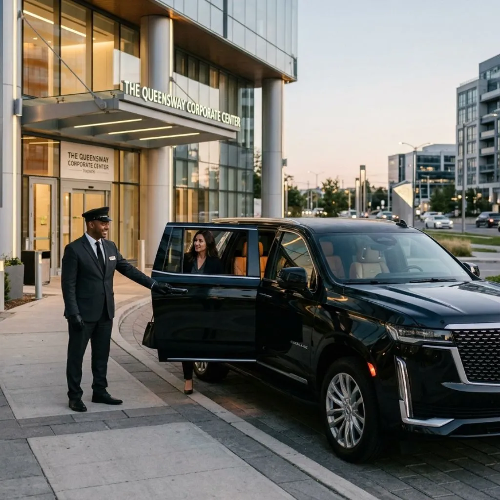 Trusted Etobicoke limousine service with professional chauffeur and SUV