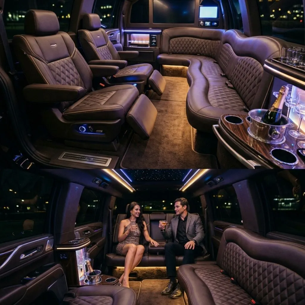 Premium SUV London limo interior