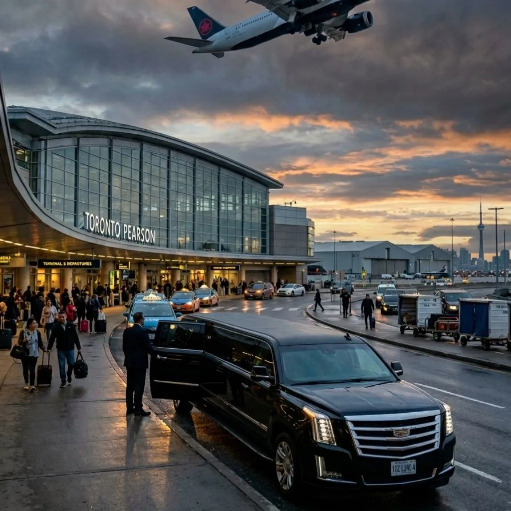 Etobicoke airport limo service with luxury SUV near Toronto airport