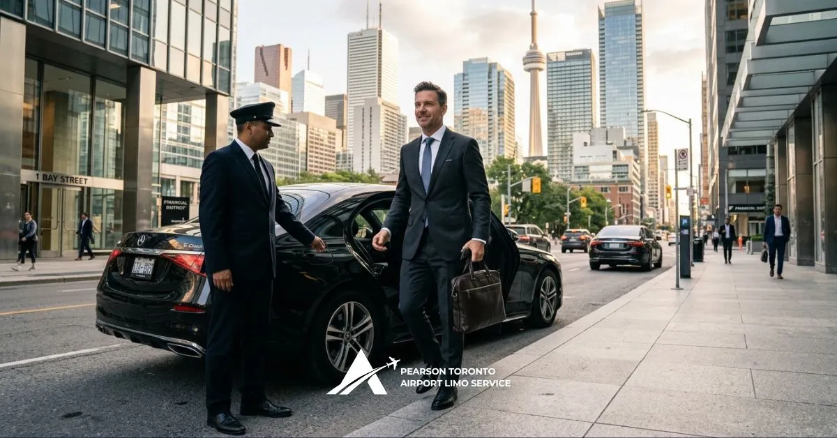 Business travel in Toronto using corporate limo service with chauffeur